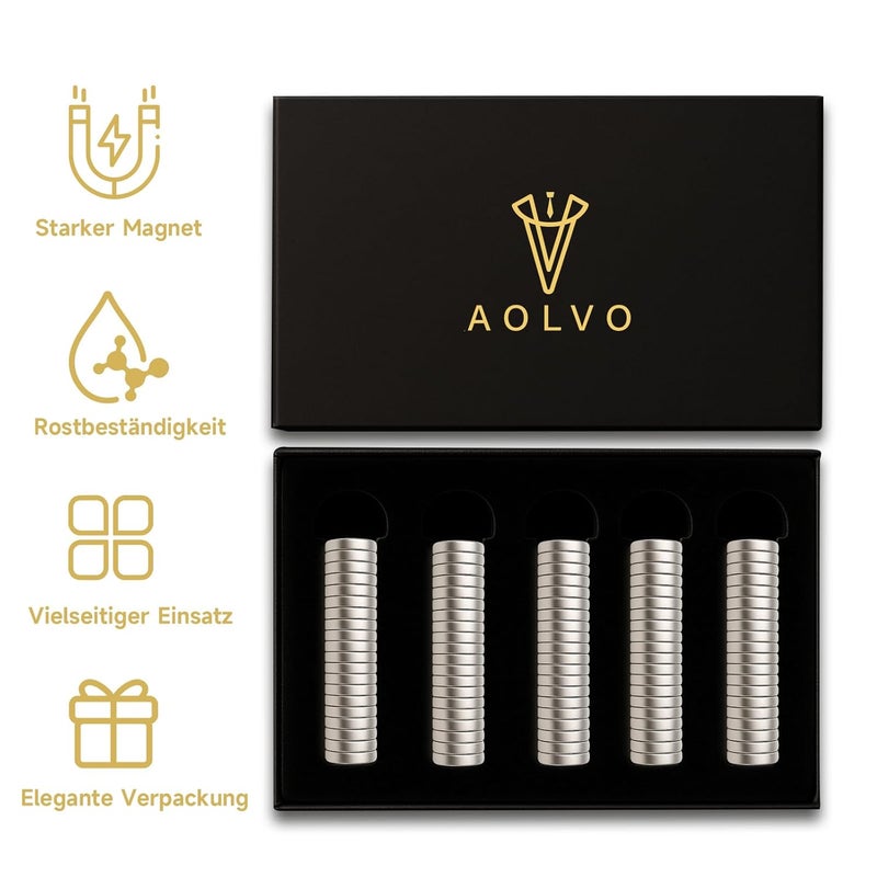 Aolvo Metal Collar Stay Magnets, Strong Magnets for Collar Stays Magnetic, Valued Pack in a Gift Box (Silver, 40Pcs) - Image 5